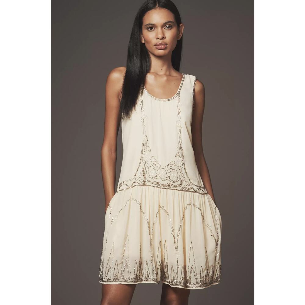 nwt by ANTHROPOLOGIE sz 8 Sleeveless Embellished Romper